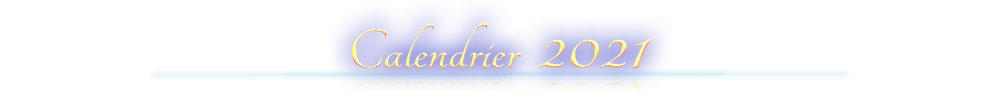 Titre or : Calendrier 2021