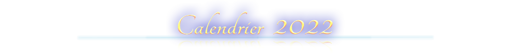 Titre or : Calendrier 2022