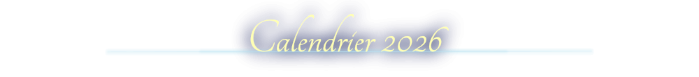 Titre or : Calendrier 2026